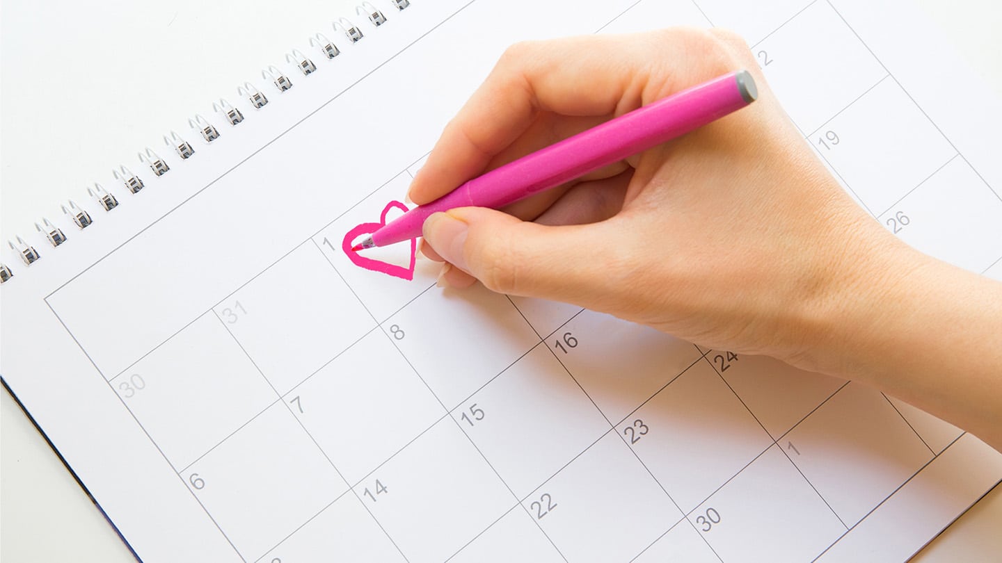 Kalender der fruchtbaren Tage.